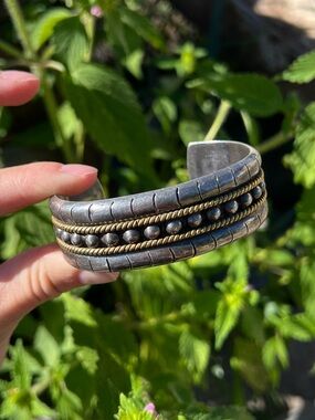 Chunky Sterling Silver Cuff Bracelet